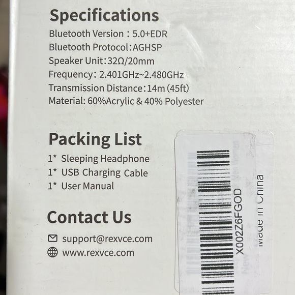 Sleep Headphones Bluetooth Sleeping Headband NEW NIB - Picture 10 of 11